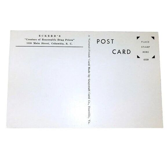Eckerd's Modern Drug Store Cigar Counter Postcards Columbia SC Vintage 4558 4559 - Picture 5 of 5